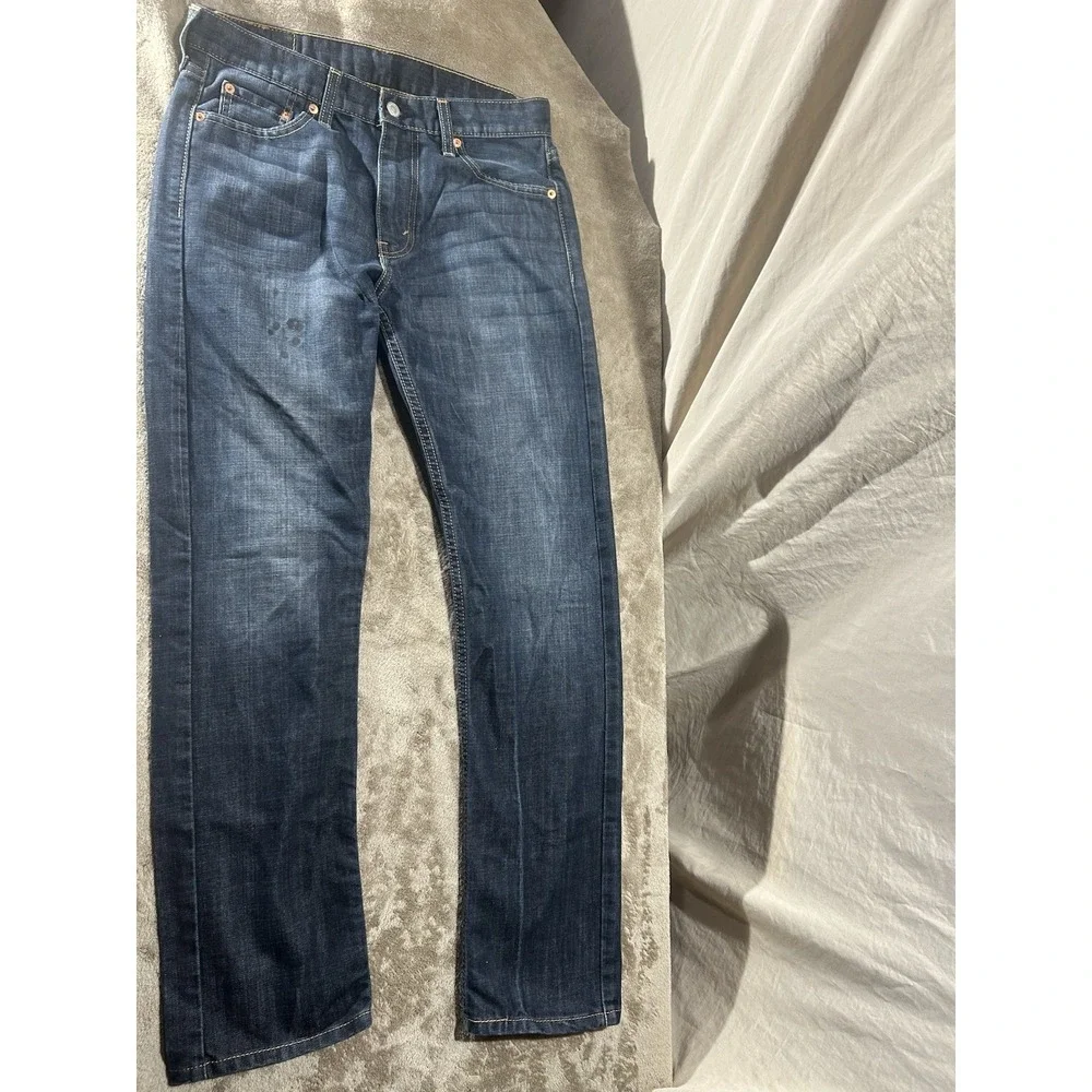 Levi's 513 Slim Straight Jeans Men's 30x32 Blue Denim 08513-0582 Dark Wash
